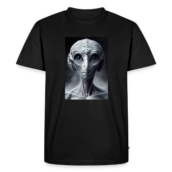 Portrait of an alien - Men's Premium Organic T-Shirt - black - Front - Nico (187cm)