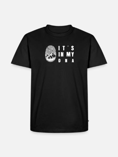 DNA Forest Fingerprint Design - Men's Premium Organic T-Shirt - black