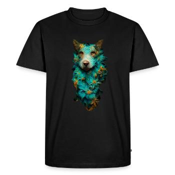 chien à plumes - T-shirt Premium bio Homme - noir - Devant - Nico (187cm)