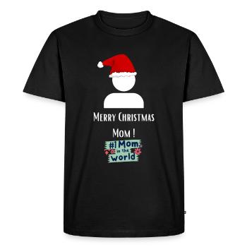 Cadeau de Noël de Mère - T-shirt Premium bio Homme - noir - Devant - Nico (187cm)