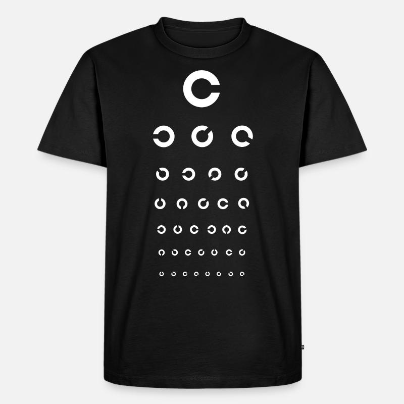 Sehtest Augenoptiker - Männer Premium Bio T-Shirt - Schwarz