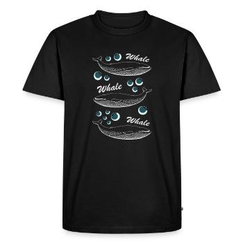 Baleine | Baleine | Mer profonde | mer - T-shirt Premium bio Homme - noir - Devant - Nico (187cm)