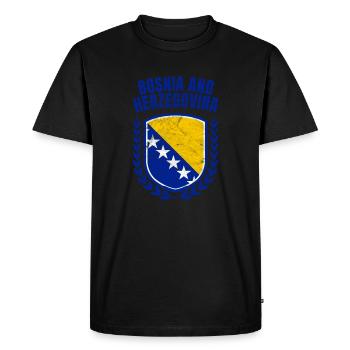 Bosnie-Herzégovine - T-shirt Premium bio Homme - noir - Devant - Nico (187cm)