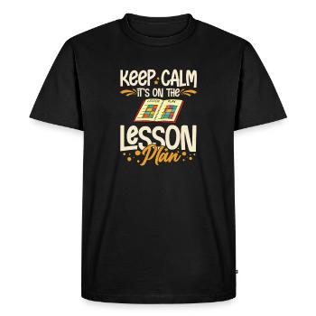 Plan de leçon Enseignant Planificateur préscolaire École - T-shirt Premium bio Homme - noir - Devant - Nico (187cm)
