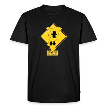 Alsace Slow Down Wildlife - T-shirt Premium bio Homme - noir - Devant - Nico (187cm)
