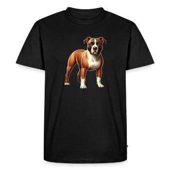 Terrier américain du Staffordshire - T-shirt Premium bio Homme - noir - Devant - Nico (187cm)