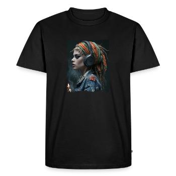 La musique, c’est ma vie - T-shirt Premium bio Homme - noir - Devant - Nico (187cm)