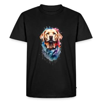 Labrador Retriever - Men's Premium Organic T-Shirt - black - Front - Nico (187cm)