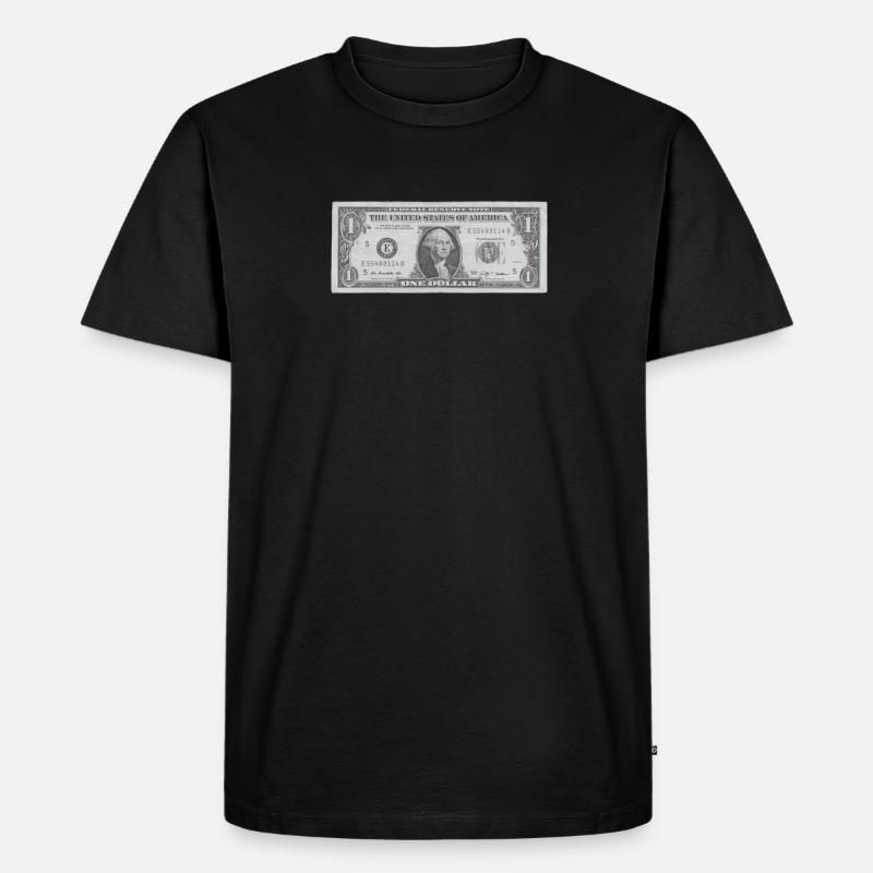 Dollar | Geschenkidee - Männer Premium Bio T-Shirt - Schwarz