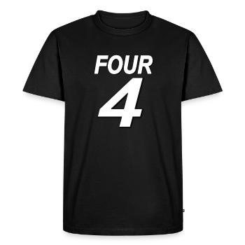 Numéro 4 J’ai 4 ans 4ème anniversaire cadeau - T-shirt Premium bio Homme - noir - Devant - Nico (187cm)