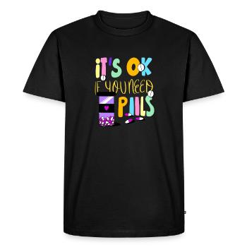 Medication Pill Take Tablet Gift Idea - Men's Premium Organic T-Shirt - black - Front - Nico (187cm)