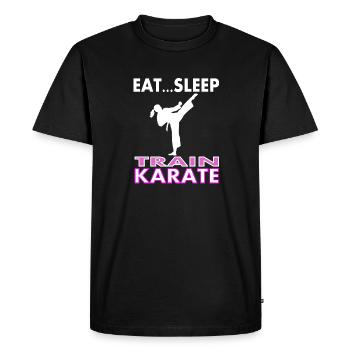Entraînement de karaté Combat de karaté Cadeau d’entraîneur de karaté - T-shirt Premium bio Homme - noir - Devant - Nico (187cm)