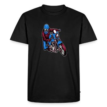 Motorcycling Motorcycle Bike Stunt Gift Idea - Men's Premium Organic T-Shirt - black - Front - Nico (187cm)