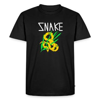 Snake Cobra Boa Arizona poisonous snake poisonous - Men's Premium Organic T-Shirt - black - Front - Nico (187cm)