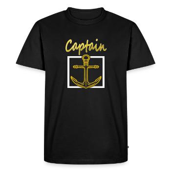 Je suis Captain Anchor Regatta Boat Idée cadeau - T-shirt Premium bio Homme - noir - Devant - Nico (187cm)