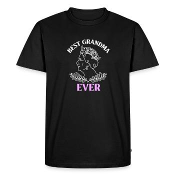 meilleure grand-mère grand-mère idée cadeau petite-fille petite-fille - T-shirt Premium bio Homme - noir - Devant - Nico (187cm)