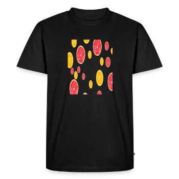 Fruit Orange Juice Gift Fruit is healthy - T-shirt Premium bio Homme - noir - Devant - Nico (187cm)