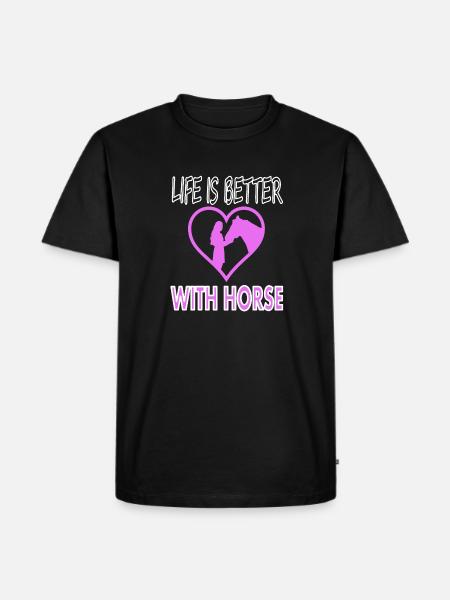Cavalier équestre Gecshenk - T-shirt Premium bio Homme - noir