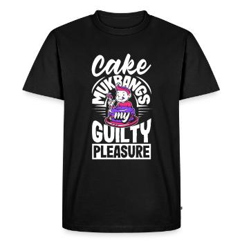 Mukbang et gâteau - T-shirt Premium bio Homme - noir - Devant - Nico (187cm)