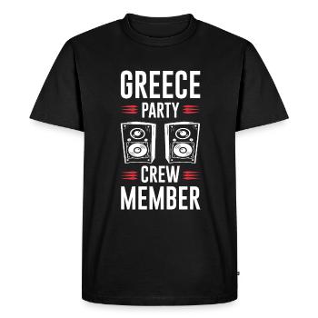 Greece Party Crew - Men's Premium Organic T-Shirt - black - Front - Nico (187cm)