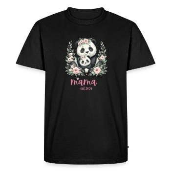 Mama est 2024 I Panda Bear Maman I Première fois maman - T-shirt Premium bio Homme - noir - Devant - Nico (187cm)