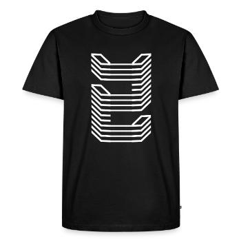 Unique Letter Z Logo Design « Blanc » - T-shirt Premium bio Homme - noir - Devant - Nico (187cm)