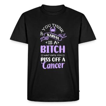 Cancer Zodiac Sign Water Jupiter - Men's Premium Organic T-Shirt - black - Front - Nico (187cm)