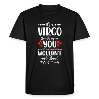 Horoscope Birthday Earth September - Men's Premium Organic T-Shirt - black - Front - Nico (187cm)
