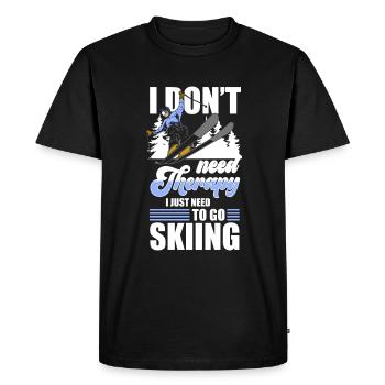 Ski Ski Holiday Moniteur de ski Piste de ski - T-shirt Premium bio Homme - noir - Devant - Nico (187cm)