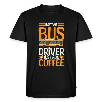 Bus Transport - T-shirt Premium bio Homme - noir - Devant - Nico (187cm)