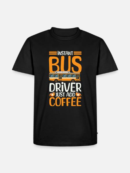 Bus Transport - Men's Premium Organic T-Shirt - black