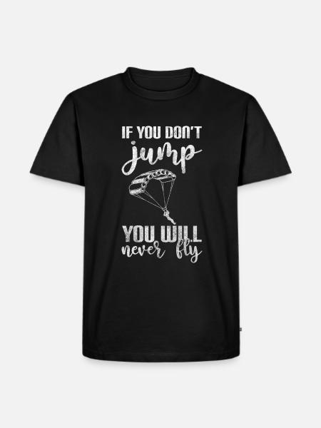Parachute Airplane Sport Flying - Men's Premium Organic T-Shirt - black