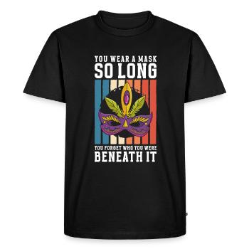Déguisement Célébration Carnaval Deuxième Face - T-shirt Premium bio Homme - noir - Devant - Nico (187cm)
