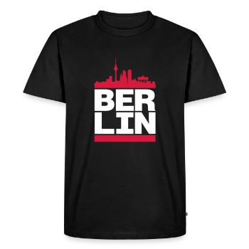 Berlin - T-shirt Premium bio Homme - noir - Devant - Nico (187cm)