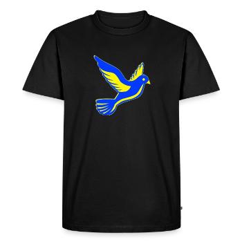 Ukraine Peace - Men's Premium Organic T-Shirt - black - Front - Nico (187cm)