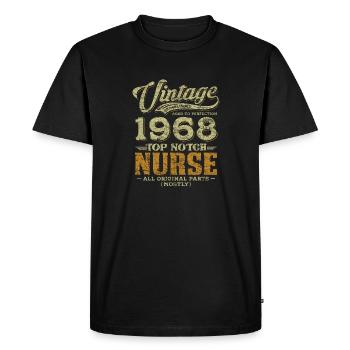 Vintage 1968 Top Notch Nurse - T-shirt Premium bio Homme - noir - Devant - Nico (187cm)
