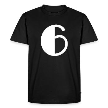 6. 6 ANS. 6e ANNIVERSAIRE. ANNIVERSAIRE 6 ANS - T-shirt Premium bio Homme - noir - Devant - Nico (187cm)
