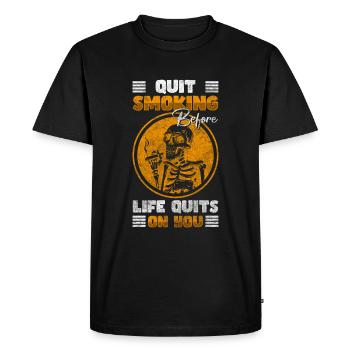 Arrêter de fumer Cigarettes Glow Sticks - T-shirt Premium bio Homme - noir - Devant - Nico (187cm)