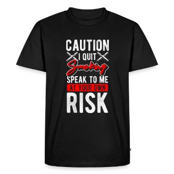 Fumer de la nicotine Interdiction de fumer Santé - T-shirt Premium bio Homme - noir - Devant - Nico (187cm)
