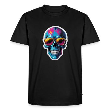 skull - Men's Premium Organic T-Shirt - black - Front - Nico (187cm)