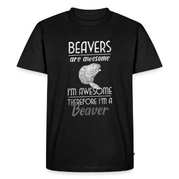 Rivière Beaver Welfare Animal Welfare - T-shirt Premium bio Homme - noir - Devant - Nico (187cm)