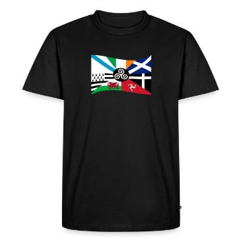 Bandeira Celtic Nations - Men's Premium Organic T-Shirt - black - Front - Nico (187cm)