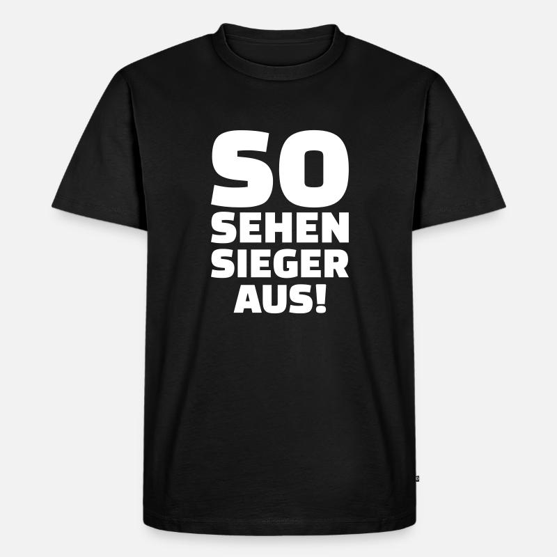 Sieger - Männer Premium Bio T-Shirt - Schwarz