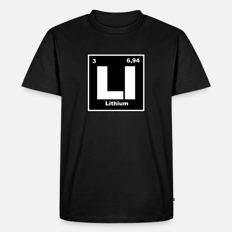 Lithium Element - Männer Premium Bio T-Shirt - Schwarz