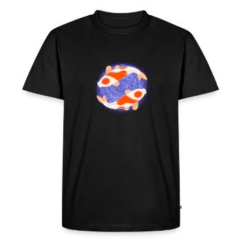 Horoscope Poissons Koi, signe du zodiaque - T-shirt Premium bio Homme - noir - Devant - Nico (187cm)