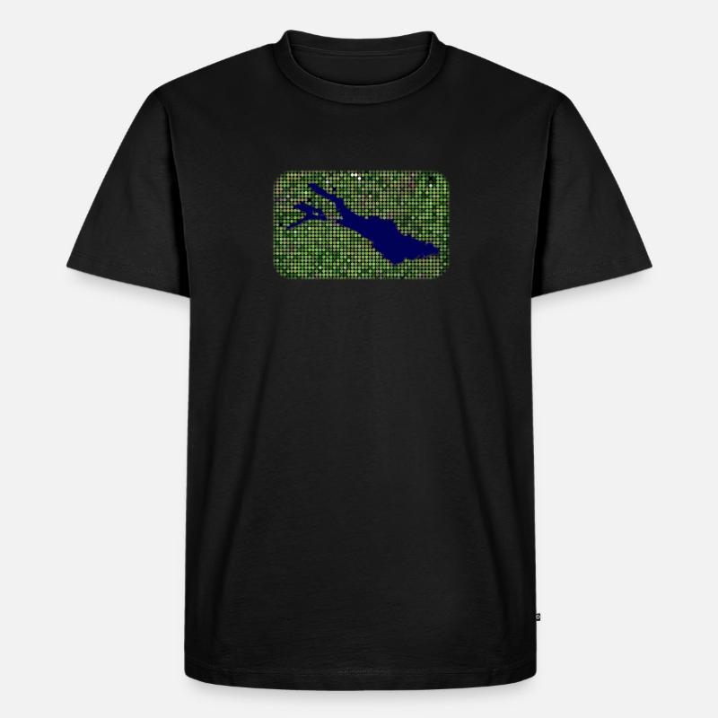 Bodensee - Männer Premium Bio T-Shirt - Schwarz
