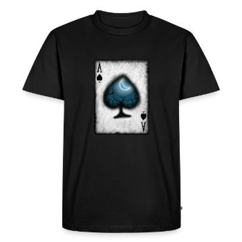 As de pique avec la Lune - T-shirt Premium bio Homme - noir - Devant - Nico (187cm)