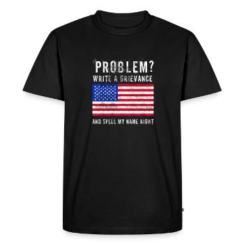 Gardien de prison Prison Police Cadeau - T-shirt Premium bio Homme - noir - Devant - Nico (187cm)