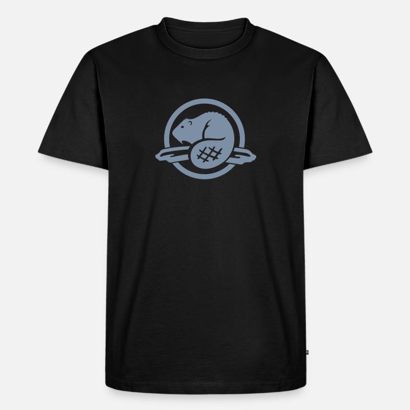 Biber - Männer Premium Bio T-Shirt - Schwarz