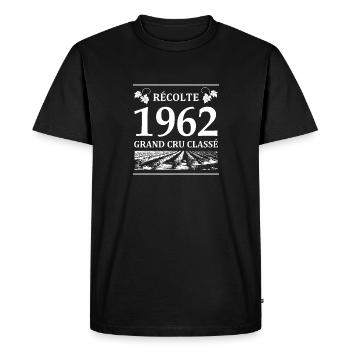 Récolte 1962 - T-shirt Premium bio Homme - noir - Devant - Nico (187cm)
